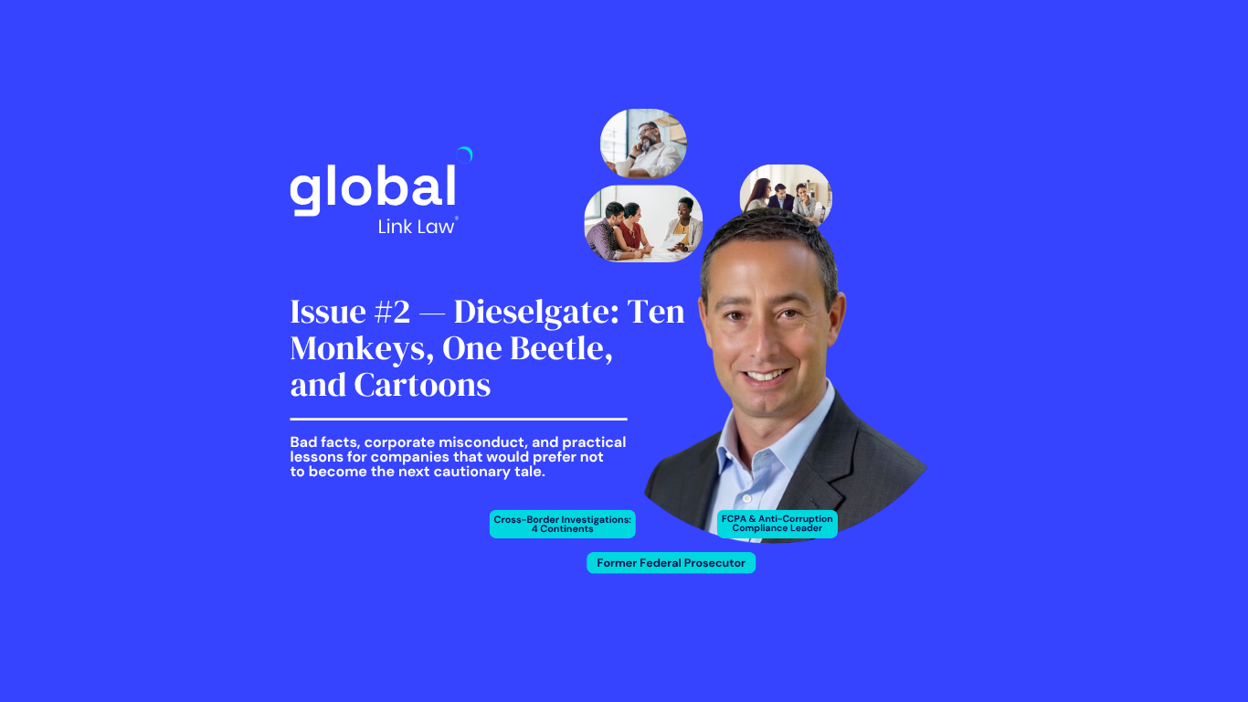 Not Good: Bad Acts, BIG Costs   Issue #2 — Dieselgate: Ten Monkeys, One Beetle, and Cartoons