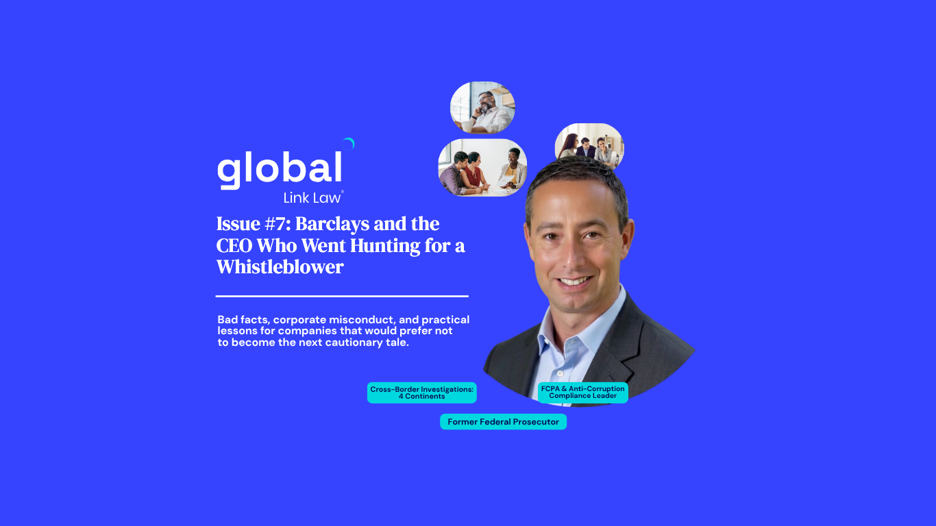 Issue #7: Barclays and the CEO Who Went Hunting for a Whistleblower
