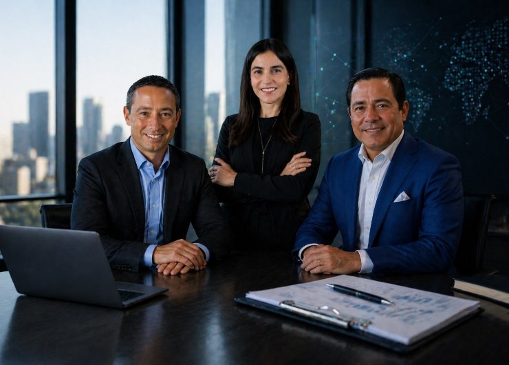 Global Link Law attorneys reviewing documents in a boardroom
